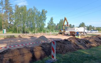 Strītbola laukuma izbūves darbi Mežaparka ielā 5