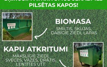 Atkritumu šķirošana pilsētas kapos 2025