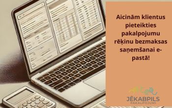 Piesaki rēķina saņemšanu e-pastā!