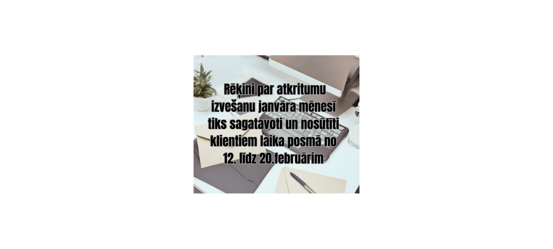 Par atkritumu izvešanas rēķinu, janvārī